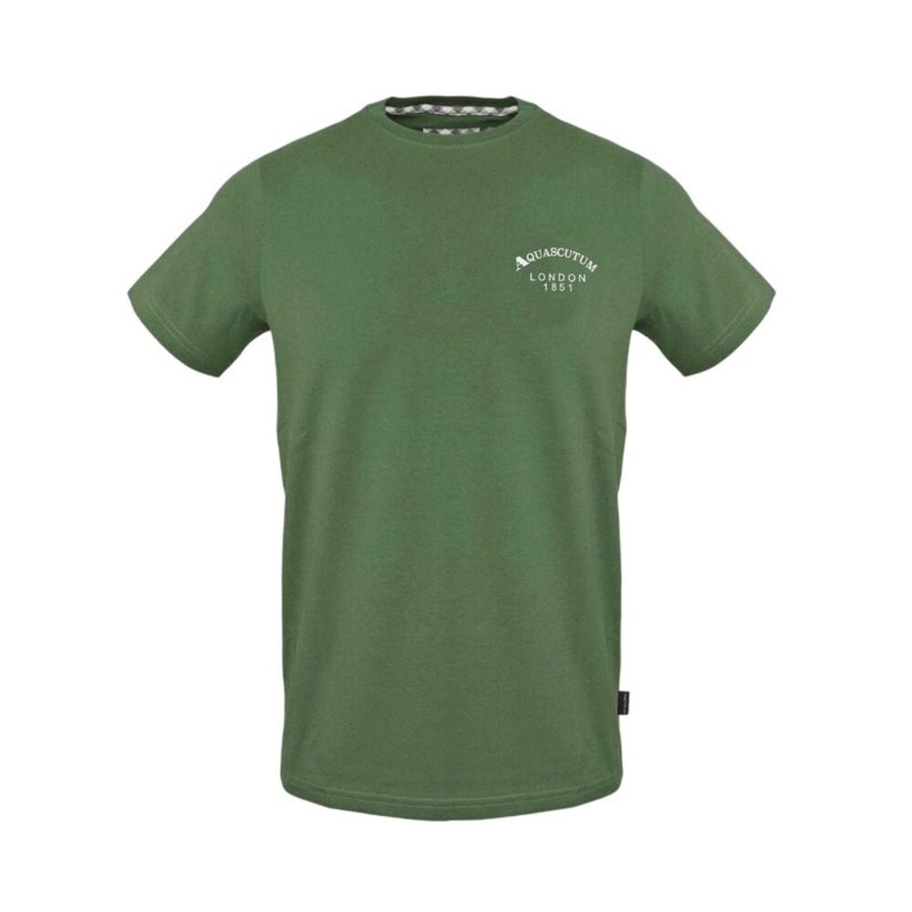 Aquascutum Mens London 1851 Cotton Blend T-Shirt / Military Green